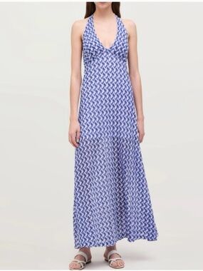 Hill House Blue Patterned Maxi Dress